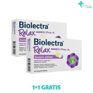 BIOLECTRA Relax Magnezij 375+B6 Šumeće Tablete 1+1 GRATIS