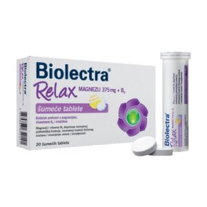 BIOLECTRA Relax Magnezij 375+B6 Šumeće Tablete 20kom