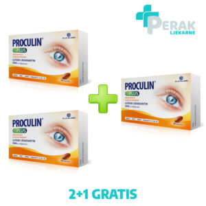 Proculin Plus Meke kapsule su dodatak prehrani s DHA, luteinom, zeaksantinom, vitaminima i mineralima ZA ODRŽAVAJE NORMALOG VIDA