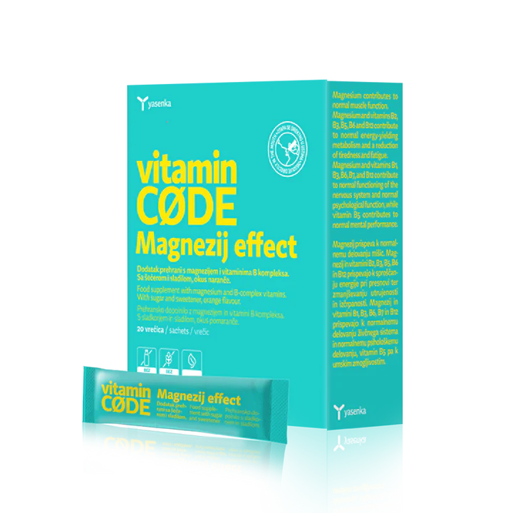 Yasenka Vitamin CODE Magnezij Effect 375 Direkt 20 Vrećica - Ljekarne ...